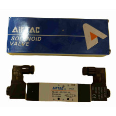 Airtac Solenoid Valve 4V130E-06, 1/8 NPT, Double Solenoid, 3 Pos. Exh. Center, specify voltage, 4V130E-06