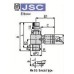 Fastek USA Flow Control JSC1/4-01, 1/8 NPT Thread to 1/4 tube, Meter Out 